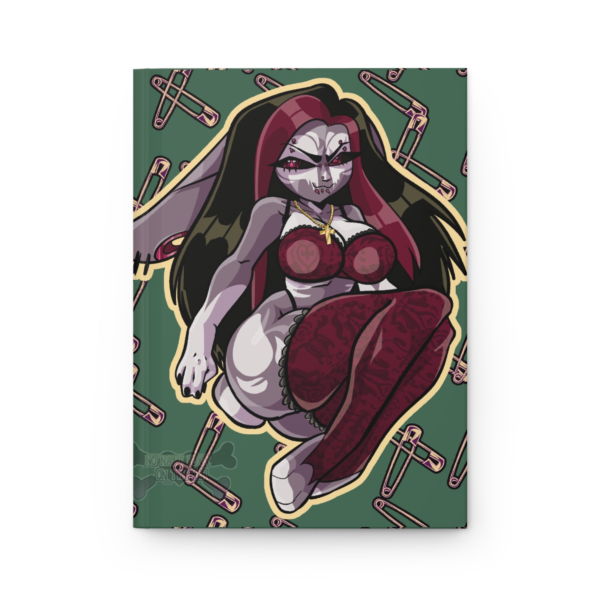 Gothic Selena Rose Hardcover Journal — Dark Pinup Notebook