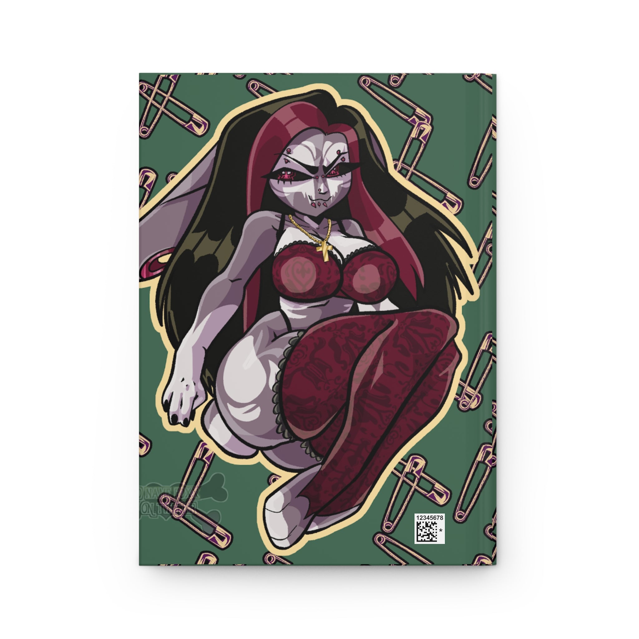 Gothic Selena Rose Hardcover Journal — Dark Pinup Notebook
